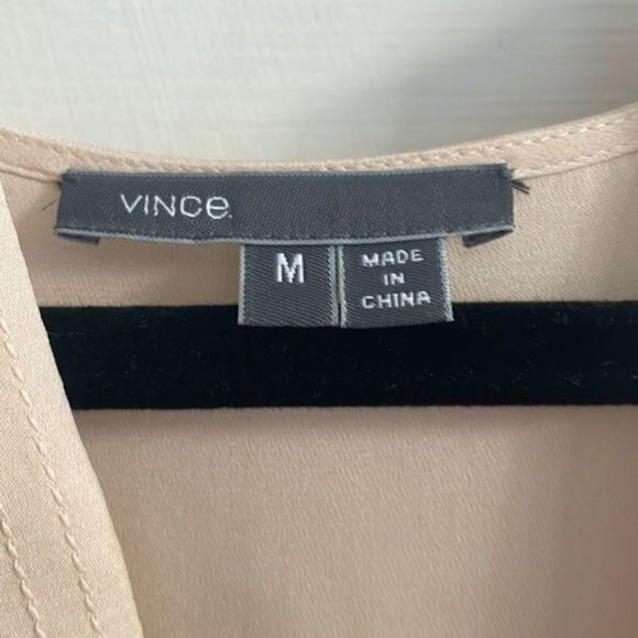 Vince shear V neck blouse size medium - Picture 2 of 6